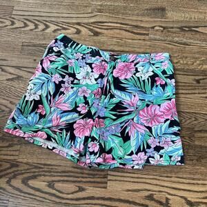 Black green pink high-waisted flowers floral print Wild Fable shorts comfy